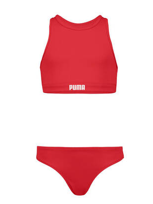 PUMA Girls Swim Racerback Bikini-Set rot